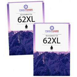 Pack de 2 HP 62XL cartouches d'encre compatibles