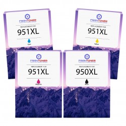 Cartouche d'encre équivalent à HP 950XL/951XL Pack de 4 Noir, Jaune, Cyan, Magenta