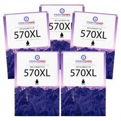 Cartouche d'encre équivalent à Canon PGI570XL Pack de 5 Noir