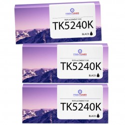 Toner équivalent à Kyocera TK5240K Pack de 3 Noir