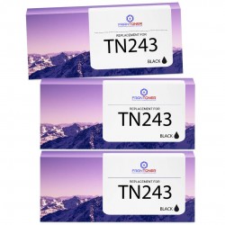 Toner équivalent à Brother TN243BK Pack de 3 Noir