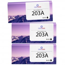 Toner équivalent à HP 203A Pack de 3 Noir