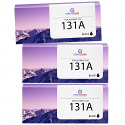 Toner équivalent à HP 131A Pack de 3 Noir