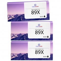 Toner équivalent à HP 89X Pack de 3 Noir - AVEC PUCE