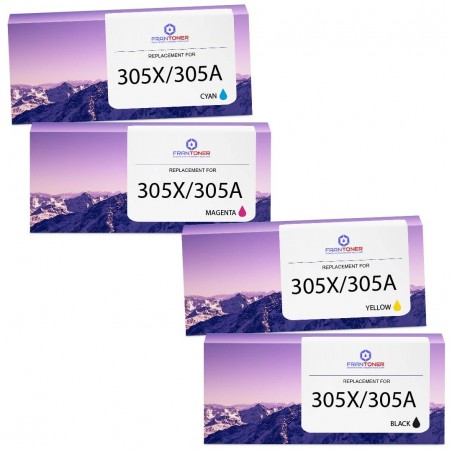 Toner équivalent à HP 305X/305A Pack de 4 4 Couleurs Toner équivalent à HP 305X/305A Pack de 4 4 Couleurs