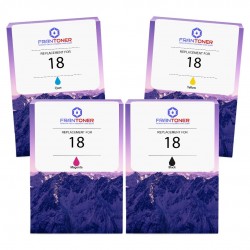 Cartouche d'encre équivalent à Epson Multipack 18 Pack de 4 Noir, Jaune, Cyan, Magenta