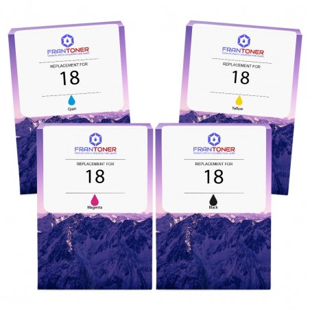 Cartouche d'encre équivalent à Epson Multipack 18 Pack de 4 Noir, Jaune, Cyan, Magenta