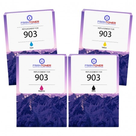 Pack de 4 HP 903 cartouches d'encre compatibles Pack de 4 HP 903 cartouches d'encre compatibles