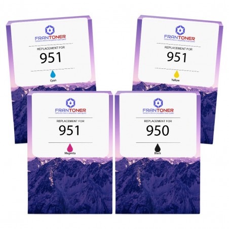 Cartouche d'encre équivalent à HP Multipack 950/951 Pack de 4 Noir, Jaune, Cyan, Magenta Cartouche d'encre équivalent à HP Multipack 950/951 Pack de 4 Noir, Jaune, Cyan, Magenta