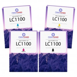 Cartouche d'encre équivalent à Brother LC1100 Pack de 4 Noir, Jaune, Cyan, Magenta