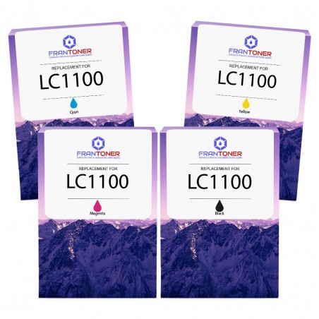 Cartouche d'encre équivalent à Brother LC1100 Pack de 4 Noir, Jaune, Cyan, Magenta Cartouche d'encre équivalent à Brother LC1100 Pack de 4 Noir, Jaune, Cyan, Magenta