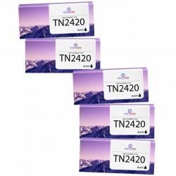 Pack de 5 toners compatibles TN2420 Brother