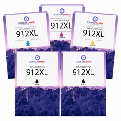 Pack de 5 HP 912XL cartouches d'encre compatibles