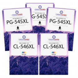 Pack de 5 Canon PG-545XL CL-546XL cartouches d'encre compatibles