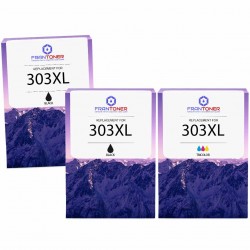 Pack de 3 HP 303XL cartouches d'encre compatibles