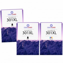 Pack de 3 HP 301XL cartouches d'encre compatibles