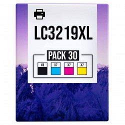 Pack de 30 Brother LC3219XL cartouches d'encre compatibles