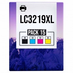 Pack de 15 Brother LC3219XL cartouches d'encre compatibles